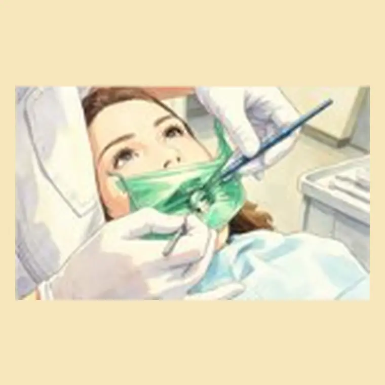 Tratamento de canal com equipamento odontológico